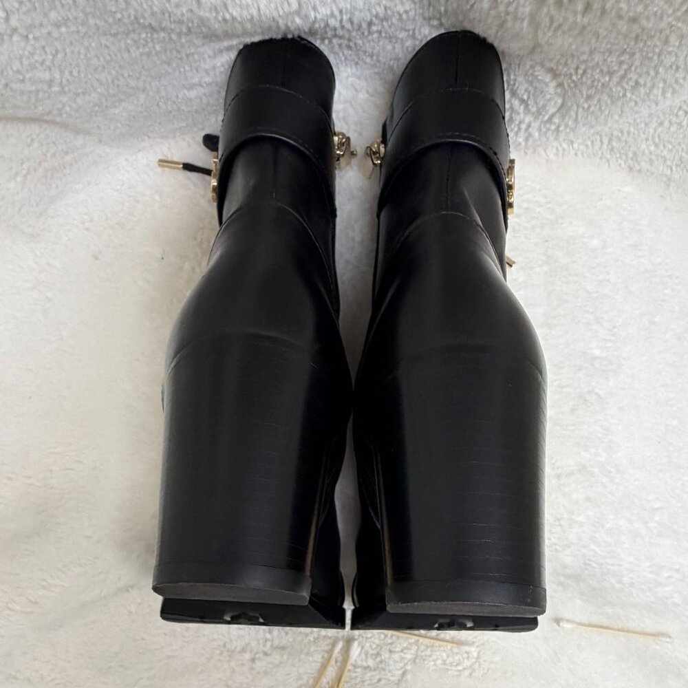 Gorgeous Black Leather Jimmy Choo Cayo Lace Up Boots 2 1/2" Heel Size US 8 - Picture 7 of 11